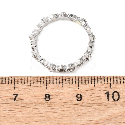 10Pcs Alloy with Crystal Rhinestone Finger Rings WG3531F-03-1