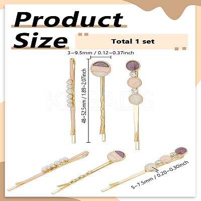 1 Set Alloy Hair Bobby Pins Sets PHAR-LP0001-33B-1