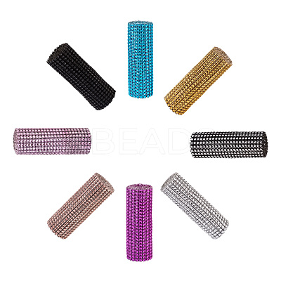 Plastic 24 Rows Rhinestone Mesh Wrap Roll AJEW-TA0001-09-1
