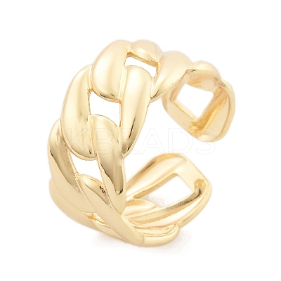Brass Cuff Rings for Women RJEW-B119-13G-1