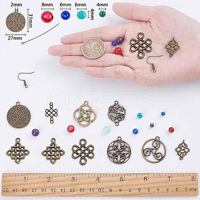 DIY Dangle Earring Making Kits DIY-SC0014-04AS-1