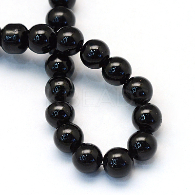 Baking Paint Pearlized Glass Pearl Round Bead Strands HY-Q330-8mm-80-1