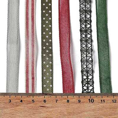 18 Yards 6 Styles Polyester Ribbon SRIB-C001-G02-1