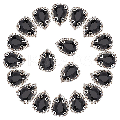 30Pcs Glass Sew on Rhinestone FIND-AN0001-71-1