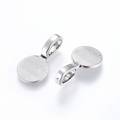 Tibetan Style Alloy Glue On Flat Pad Pendant Bails LS-TIBEP-1124-AS-LF-1