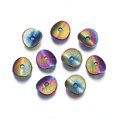 Rack Plating Rainbow Color Alloy Beads PALLOY-S180-352-1