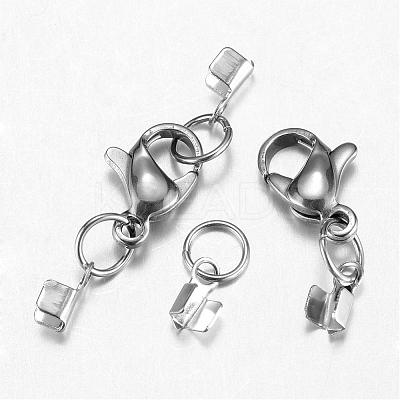 Tarnish Resistant 304 Stainless Steel Lobster Claw Clasps STAS-G075-02A-1