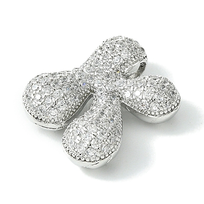 Rack Plating Brass Cubic Zirconia Pendants KK-S378-02P-K-1