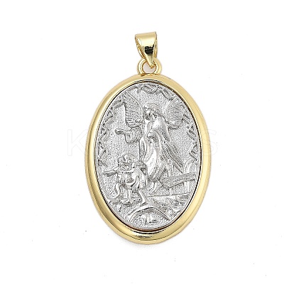 Long-Lasting Plated Brass Pendants KK-Q006-42G-02-1