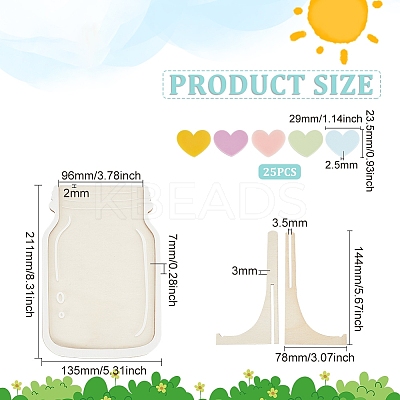 DIY Wood Reward Chart for Kids DIY-WH0491-16B-1