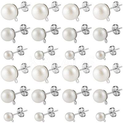 304 Stainless Steel Stud Earring Findings EJEW-SP0001-17C-1