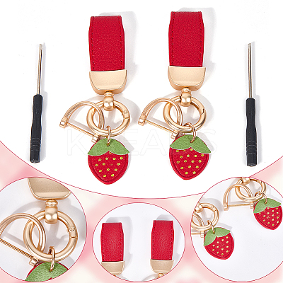 2Pcs Alloy Pendant Decorations KEYC-SP0001-40-1