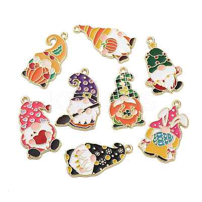 Alloy Enamel Pendants ENAM-V002-02-G-1