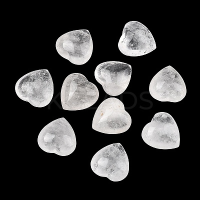 Natural Quartz Crystal Heart Palm Stones G-P609-A01-01-1