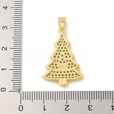 Brass Micro Pave Cubic Zirconia Pendants KK-U044-02G-01-1