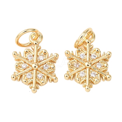 Brass Micro Pave Cubic Zirconia Pendants KK-D019-12G-1
