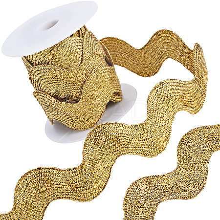 5 Yards Polyester Wavy Fringe Trim Ribbon OCOR-GF0003-45B-1