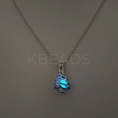 Alloy with Luminous Resin Bead Inside Pendant Necklaces for Women Men FS-WG4D5C2-21-1