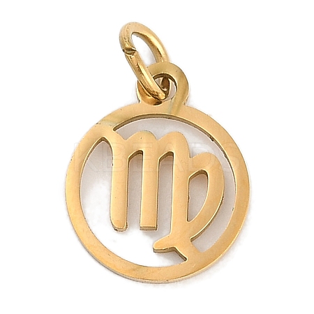 Ion Plating(IP) 304 Stainless Steel Charms STAS-R135-05G-12-1