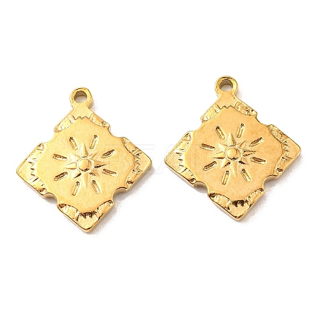 PVD Vacuum Plating 304 Stainless Steel Pendant Rhinestone Settings STAS-F287-52G-1