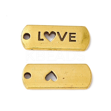 Tibetan Style Alloy Rectangle with Word Love Pendants LS-TIBEP-Q043-069AG-RS-1