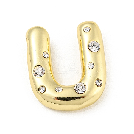 Brass Micro Pave Clear Cubic Zirconia Pendants KK-E093-04G-U-1