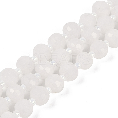 Natural White Jade Beads Strands G-H057-A22-07-1
