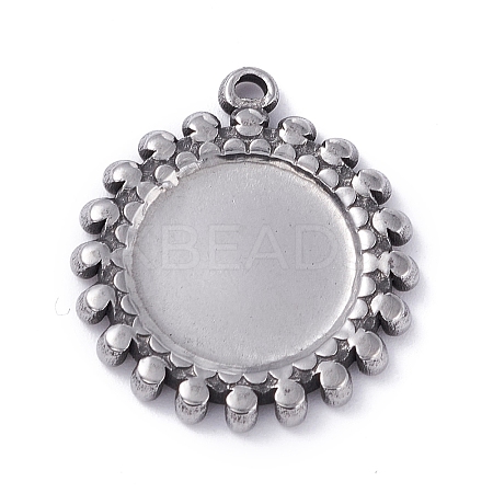 Non-Tarnish 304 Stainless Steel Pendant Cabochons Settings LS-STAS-P288-19P-1