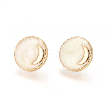 Real 18K Gold Plated Brass Stud Earring Findings KK-L180-119A-G-1