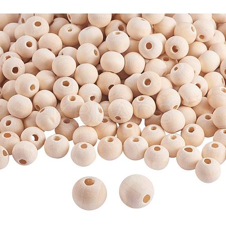 Unfinished Wood Beads WOOD-PH0008-19-WH-1