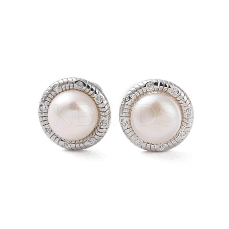 925 Sterling Silver Studs Earring EJEW-H002-12P-1