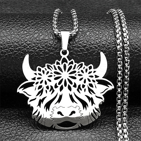201 Stainless Steel Pendant Necklaces NJEW-C066-16P-1
