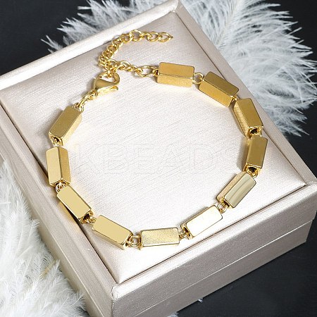 304 Stainless Steel Link Bracelets for Women BJEW-D349-02G-1
