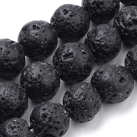 Natural Lava Rock Beads Strands G-S259-11-14mm-1