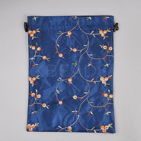 Embroidery Flower Burlap Packing Pouches Drawstring Bags LS-ABAG-WH0048-39B-1