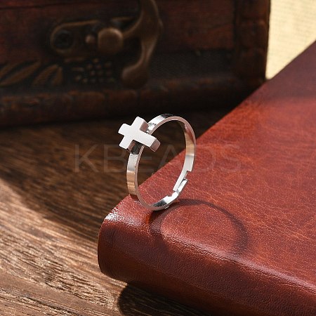 304 Stainless Steel Adjustable Rings for Women LS-RJEW-F169-01P-03-1
