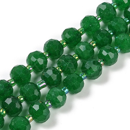 Natural Dyed White Jade Beads Strands G-H057-A20-04-1