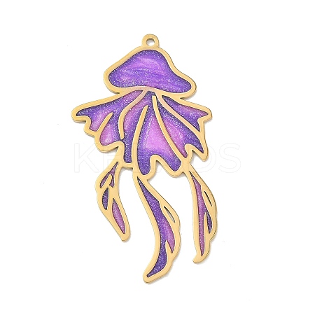 Ocean Theme 304 Stainless Steel Enamel Pendants LS-STAS-G373-01A-02-1