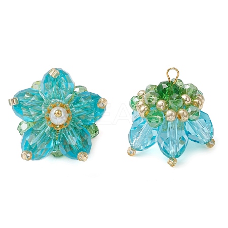 Transparent Glass Pendants PALLOY-MZ00720-03-1