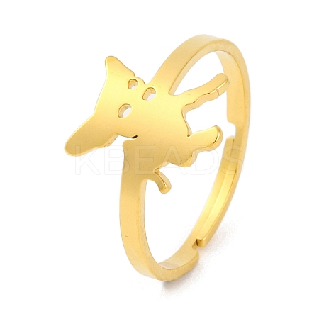 201 Stainless Steel Adjustable Ring for Women RJEW-D082-03D-1