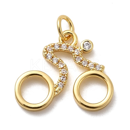 Brass Micro Pave Cubic Zirconia Pendants LS-KK-H092-09A-G-1