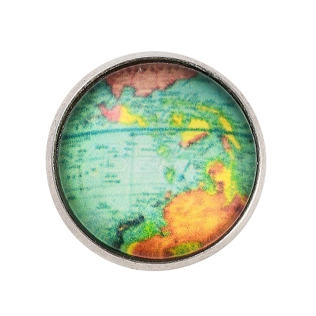 Round Glass Brooches JEWB-A022-02I-1