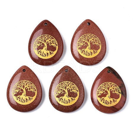 Synthetic Goldstone Pendants G-T122-71J-1