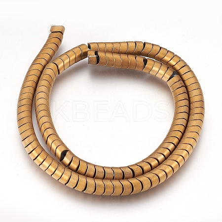 Electroplate Non-magnetic Synthetic Hematite Bead Strands G-I208-15F-F-1