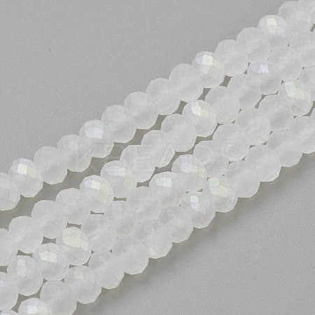 Electroplate Glass Beads Strands X-EGLA-S141-6mm-01E-1