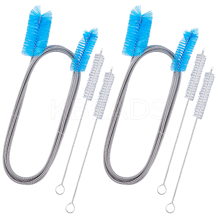 304 Stainless Steel PP Cleaner Double Ended Elastic Hose Pipe AJEW-GF0010-35-1