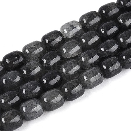 Baking Paint Crackle Glass Beads Strands DGLA-N019-01B-12-1