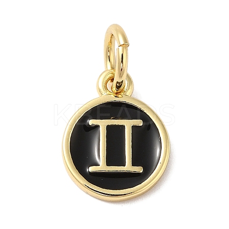 Real 18K Gold Plated Brass Enamel Charms KK-L216-001G-I01-1