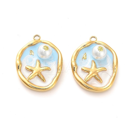 304 Stainless Steel Enamel Pendants STAS-B084-03G-02-1