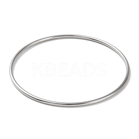 Non-Tarnish 304 Stainless Steel Simple Plain Bangle for Women BJEW-F461-01B-P-1